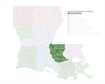 LA Regional Map Baton Rouge Region